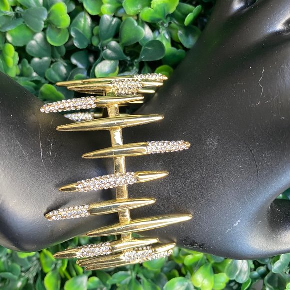 LA Designer Signed Brutalist Spike Cuff - Picture 3 of 6